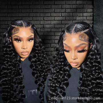 Mayqueen Bulk Wholesale10A Brazilian Hair Kinky Curly Wigs Natural Human Hair hd Transparent 360 Full Lace Front Wigs for Women